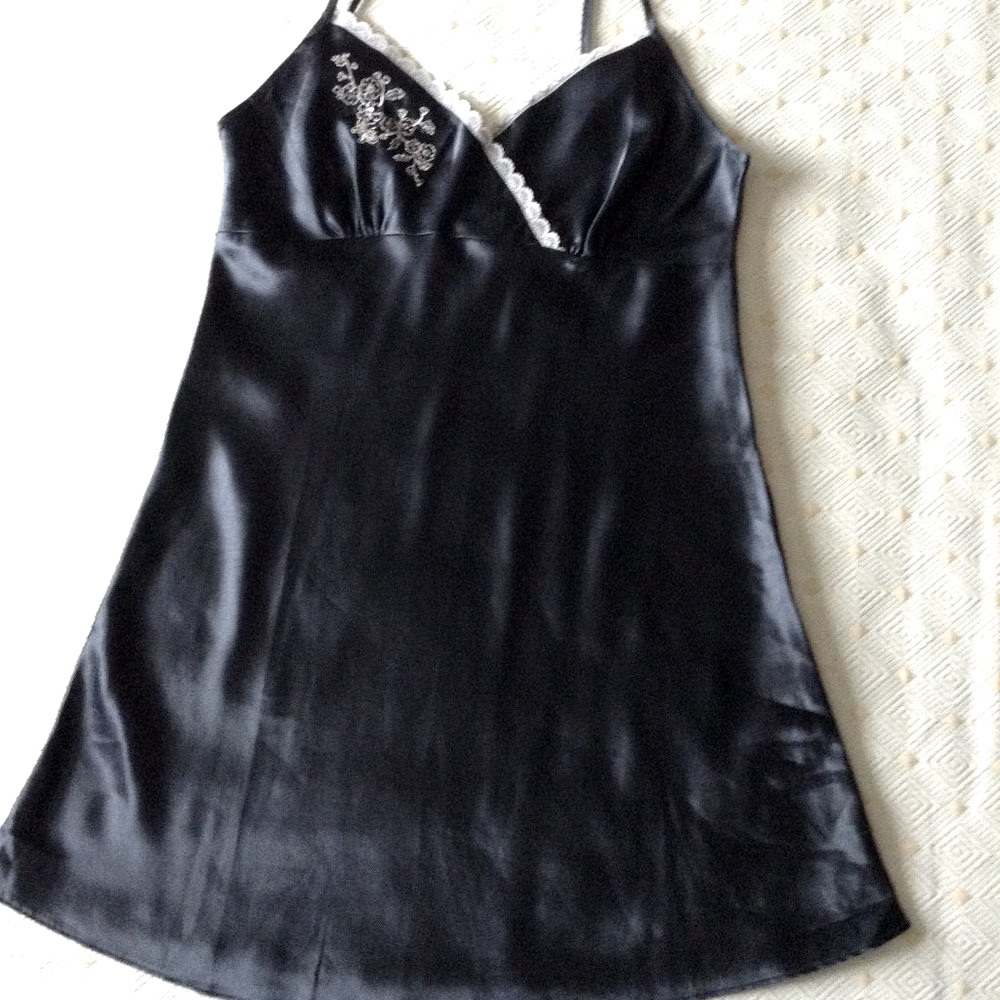 Black lace chemise